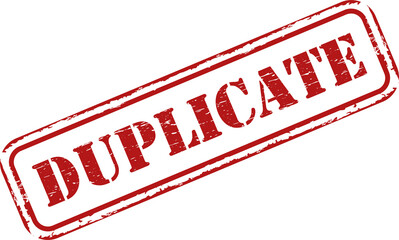 Duplicate grunge rubber stamp