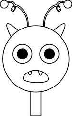 alien design illustration isolated on traansparent background