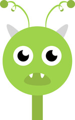 alien design illustration isolated on traansparent background