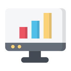 Online Graph Outline Icon