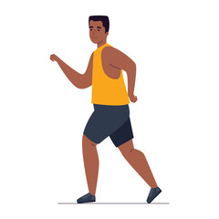 Muscular man jogging activity