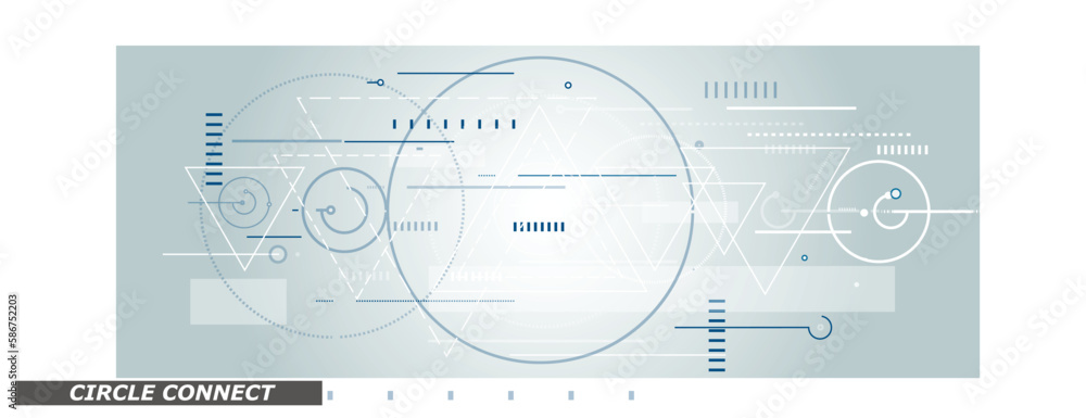 Aufkleber Abstract banner background with triangles and lines. Technology connect vector design. Dynamic motion
