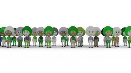 Naklejka premium group of 3d people