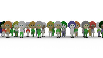 Fototapeta premium group of 3d people