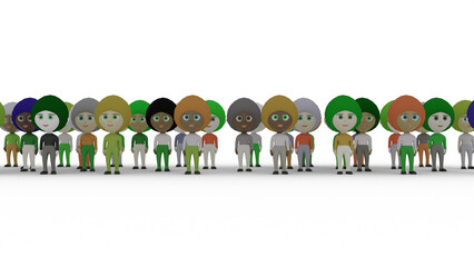 group of 3d people