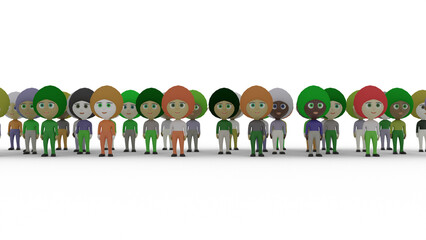 Fototapeta premium group of 3d people