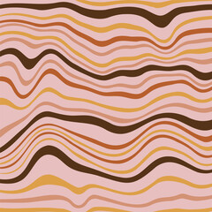 Wavy pattern background in pink and brown colors