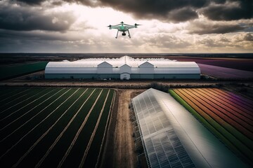 agricultural drones. Ai generated.