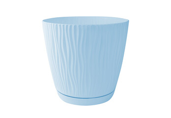 Flower Pots,blue,Empty plastic flower pot isolated over the white background
