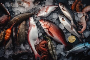 Seafood on ice Generative AI