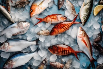 Seafood on ice Generative AI