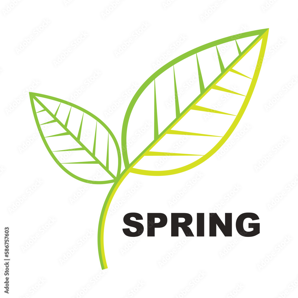 Sticker spring icon