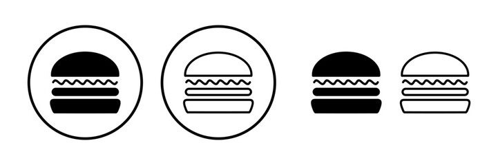 Obraz premium Burger icon vector. hamburger logo icon. fast food icon