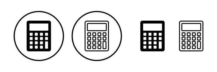 Calculator icon vector. math icon. finances sign