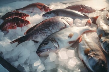 Seafood on ice Generative AI