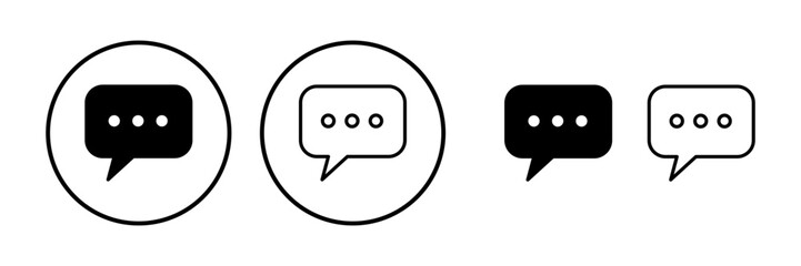 Chat icon vector. Chat Icon in trendy flat style isolated. Speech bubble symbol for web design