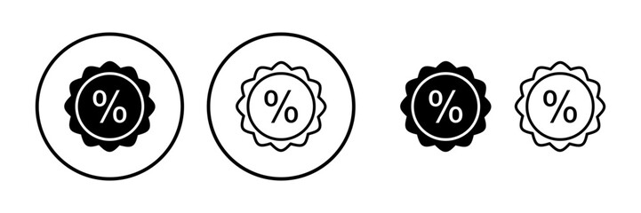Discount icon vector. shopping tags. percentage icon