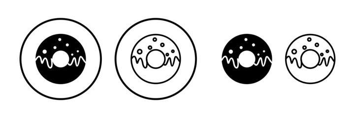 Obraz premium Donut icon vector. doughnut icon. donut logo