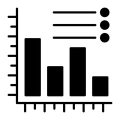 Chart Visualisation Glyph icon