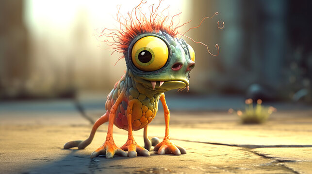 Weird Little Cartoon Creature Generative AI