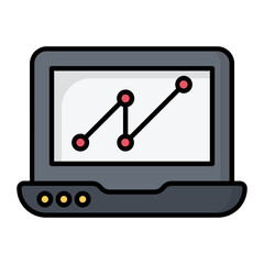 Web Infographic Line Color Icon