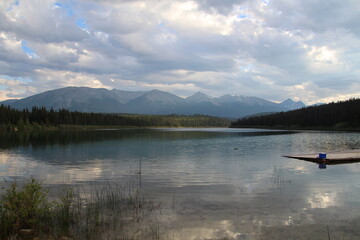 Dark Clouds Over The Lake, Jasper National Park, Alberta
