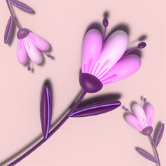 3D flower background