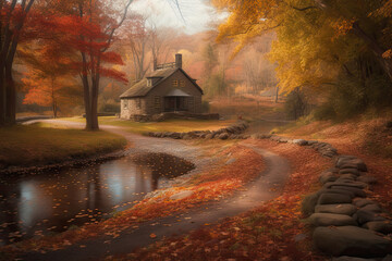 Autumn Country House