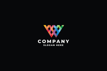 Naklejka premium Webiteko - Letter W Logo Temp 