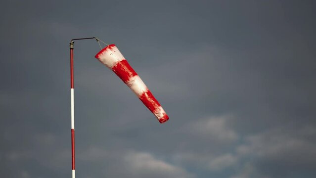 Windsock (wind suit) as indicator of the wind direction and force. Indispensable equipment on take-off or landing areas