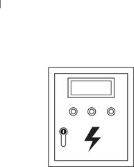 illustration of a home or company electrical panel installation icon