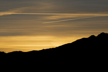 sunset over the mountains