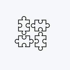 vector illustration of puzzle icon symbol