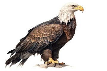 Obraz premium bald eagle isolated on white