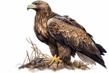 Obraz premium golden eagle isolated on white