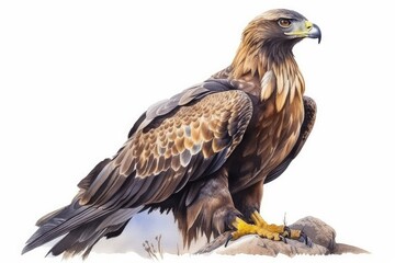 Obraz premium golden eagle isolated on white
