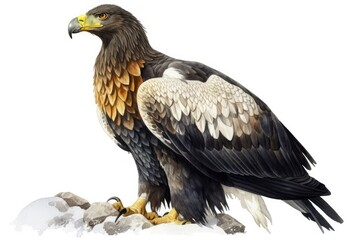 Fototapeta premium golden eagle isolated on white