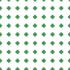 Fototapeta na wymiar Green clover seamless pattern