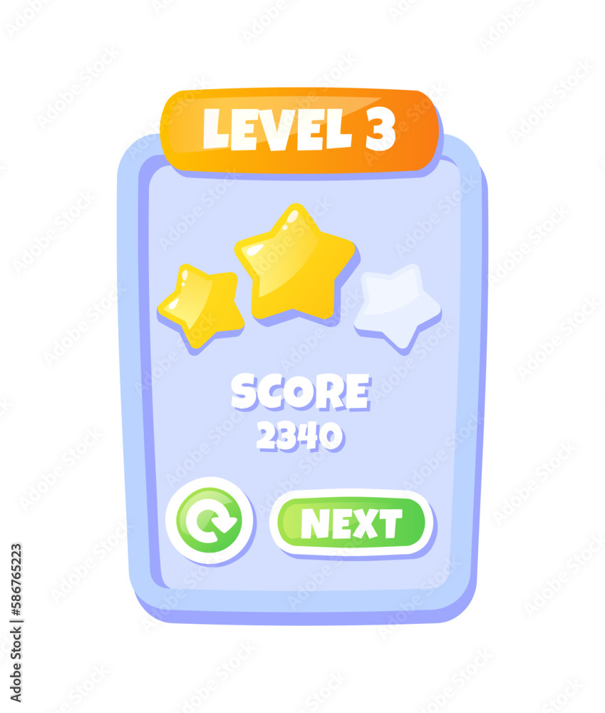Poster ui level panel for game