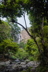 Khlong Lan Waterfall, Beautiful waterfalls in klong Lan national park of Thailand