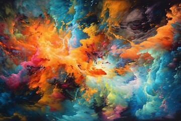 Beautiful Colorful Gaseous Space Chaos, generative ai