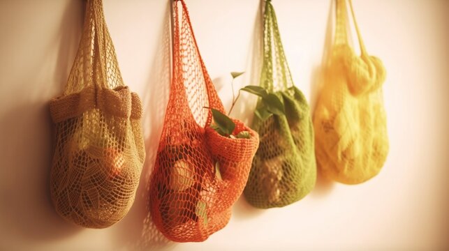 Eco-Friendly Shopping Bags reusable for Sustainable Living - Generative Ai