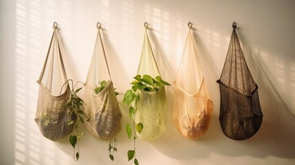 Eco-Friendly Shopping Bags reusable for Sustainable Living - Generative Ai