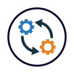 gear, convert, management, management converting icon