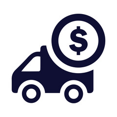 car, dollar, money, rent a car icon