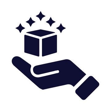 box, delivery, hand, product, box on hand icon