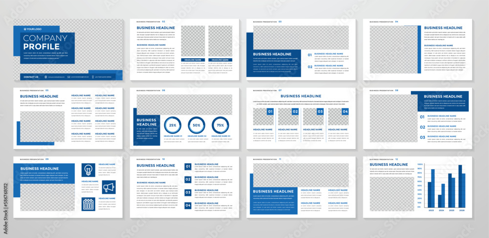 Poster corporate presentation template design with minimalist concept and modern layout use for annual repo
