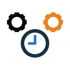 time, watch, gear, management, time management icon