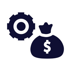 gear, money, dollar, fund, management, fund management icon