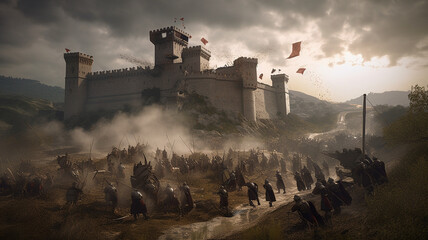 medieval castle war